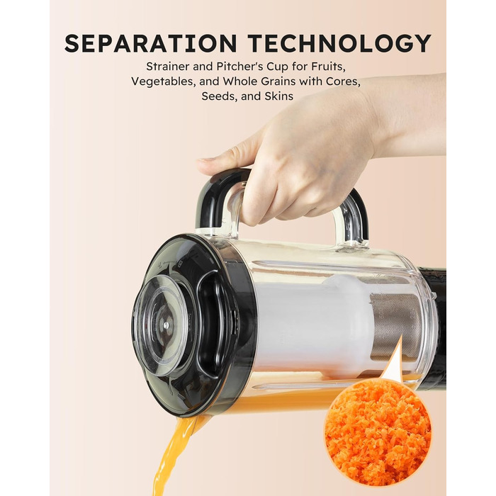 Sangcon 5-in-1 Stand Mixer & Smoothie Maker - 500W Power, 3 Speed Settings, Pulse Function, Glass & Stainless Steel Cups