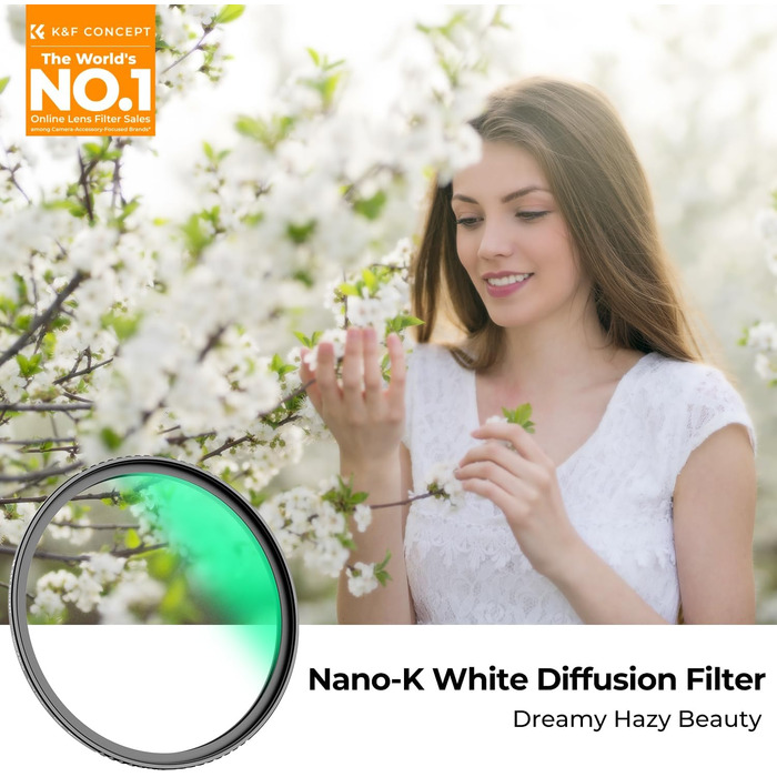 Фільтр для розмиття Nebel-Effekt K&F Concept 82mm Mist Filter для фотографії пейзажів та портретів (Nano-Klear)