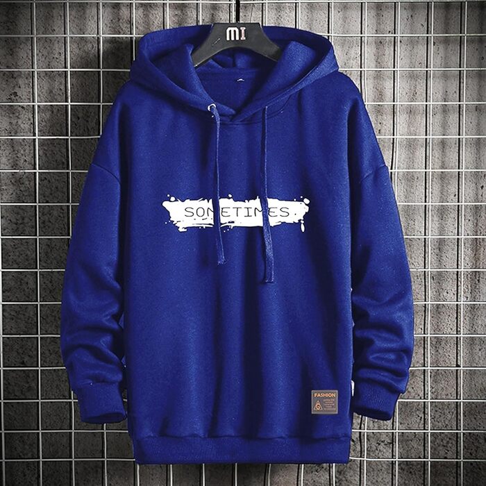 Худі Moshtashio чоловіче базове з капюшоном, світшот з довгим рукавом, класична чоловіча куртка-світшот, унісекс, білий (XL, синій)