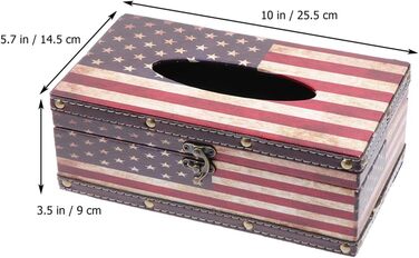 Вінтажна коробочка для серветок, органайзер для звичайних серветок, диспенсер для серветок, тримач для серветок, для вітальні, ванної кімнати, спальні, офісу (стиль 3)