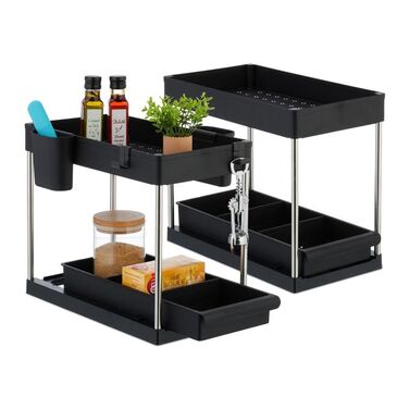 Relaxdays Under Sink Shelf Set of 2