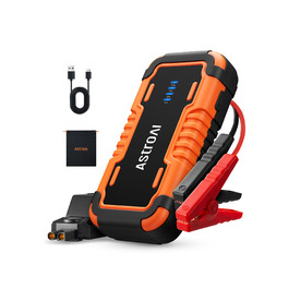 Powerbank AstroAI P10 для авто: пусковий пристрій, 10L бензин/8L дизель, 12V, LED, Orange