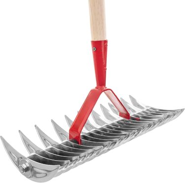 KADAX Scarifier, manual verticutter for garden, lawn, moss, metal garden accessories, cutting rake, cultivator, lawn aerator, hand verticutter (double-sided, with handle)