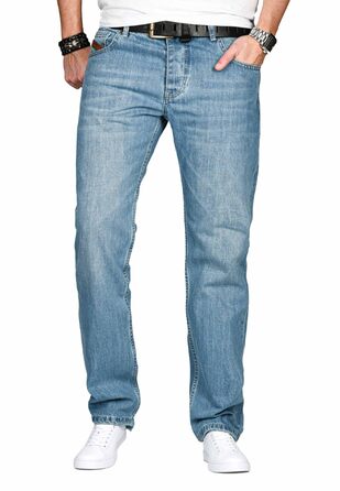 Чоловічі джинси Alessandro Salvarini Comfort Fit прямого крою, світло-блакитні (44W/36L)