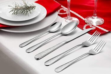 Набір столових приборів TEAMFAR 60 предметів з нержавіючої сталі. Сервіз на 12 осіб. Набір ножів, виделок та ложок з ручкою 