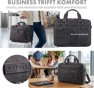 Сумка ROYALZ Chicago Leder чоловіча для ноутбука 15.6