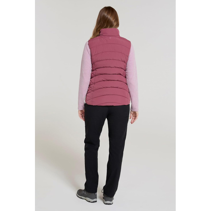 Жіночий жилет Mountain Warehouse Opal з утеплювачем - легка термокуртка, кишені на блискавці, водовідштовхувальний (32, Рожевий)