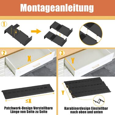 Організатор для спецій Famhap, 24 шт. - полиці для спецій у ящик, чорний | Організатор спецій для кухні