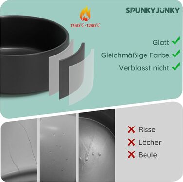 Керамічна миска для собак та котів SpunkyJunky, 400 мл, чорна