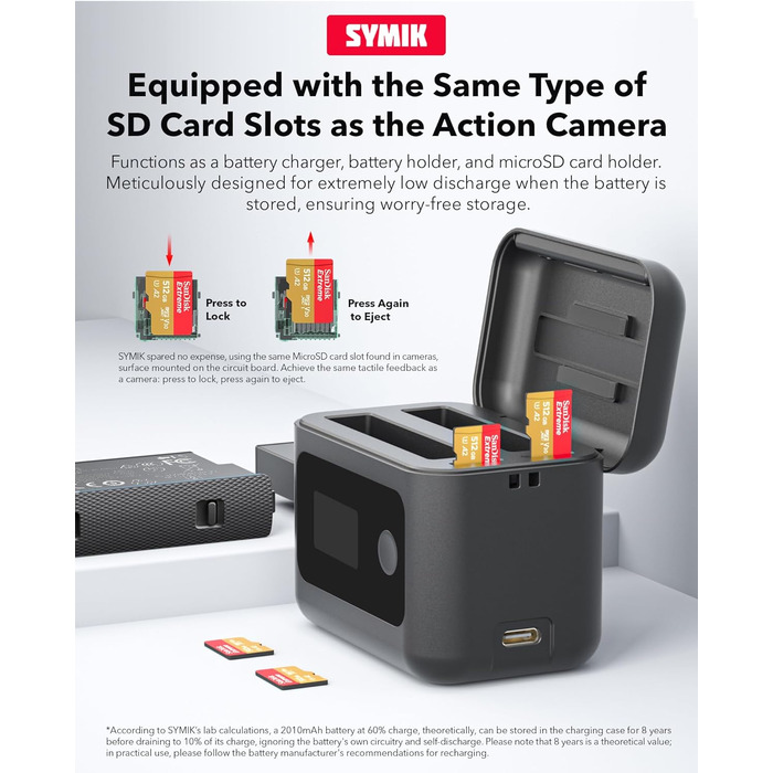 Акумулятори Insta360 X4 Air (2 шт.) з зарядним хабом 24W та LCD-дисплеєм – Швидка зарядка, показник заряду