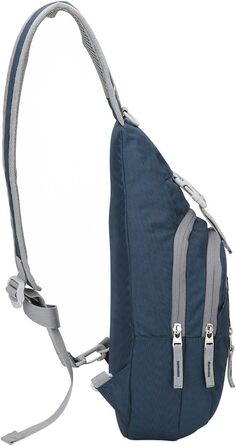 Чоловіча нагрудна сумка Olwas – спортивна, для фото, на плече, для подорожей (синій/сірий)