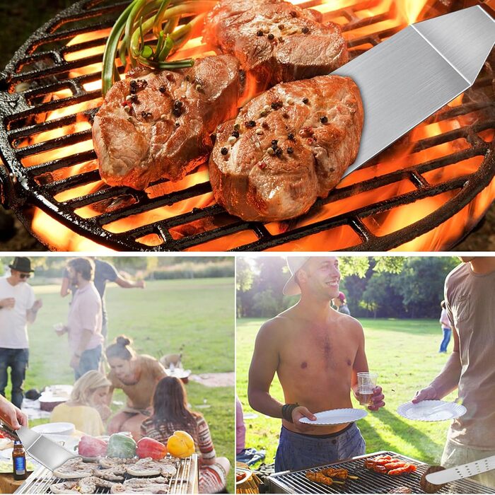Набір лопаток для гриля MAIKEHIGH: професійний інструмент для BBQ, тепаньякі та кемпінгу (9 шт.)