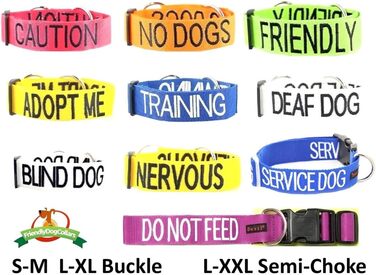 Нашийник для собак Nervous (Give Me Space), жовтий, кодований кольором, S-M, L-XL, запобігає нещасним випадкам, попереджаючи інших собак (L-XL)