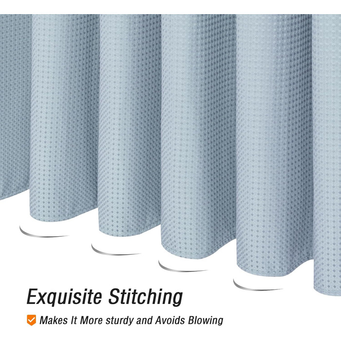 Завіса для душу Gibelle 183x213 см, вафельний малюнок, текстиль, водонепроникна, для прання, фіолетова