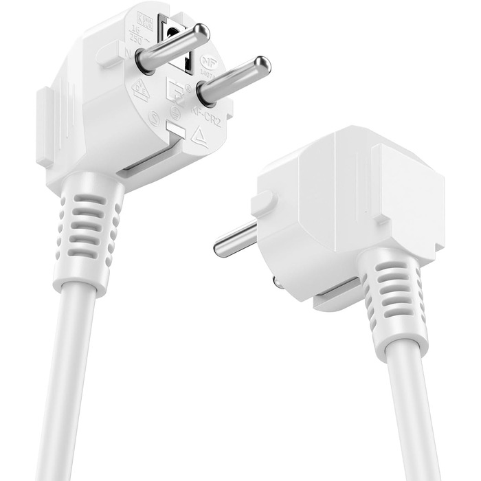 Многофункціональна мережева стрічка deleyCON з 6 розетками та індивідуальним вимикачем для кожної (біла)