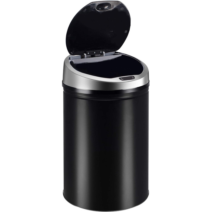 Сміттєвий бак Ribelli з датчиком, 60 літрів, чорний - автоматичне відкривання/закривання, з LED-індикатором