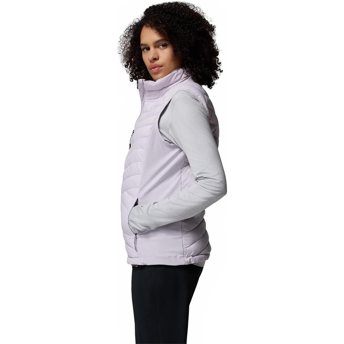 Жіночий жилет Columbia Powder Pass 3 Hybrid з пуховим наповнювачем, Bodywarmer (XL, Перламуровий лавандовий)