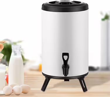 Insulated beverage dispenser, insulated tank, tea dispenser, milk dispenser for commercial use, 12l