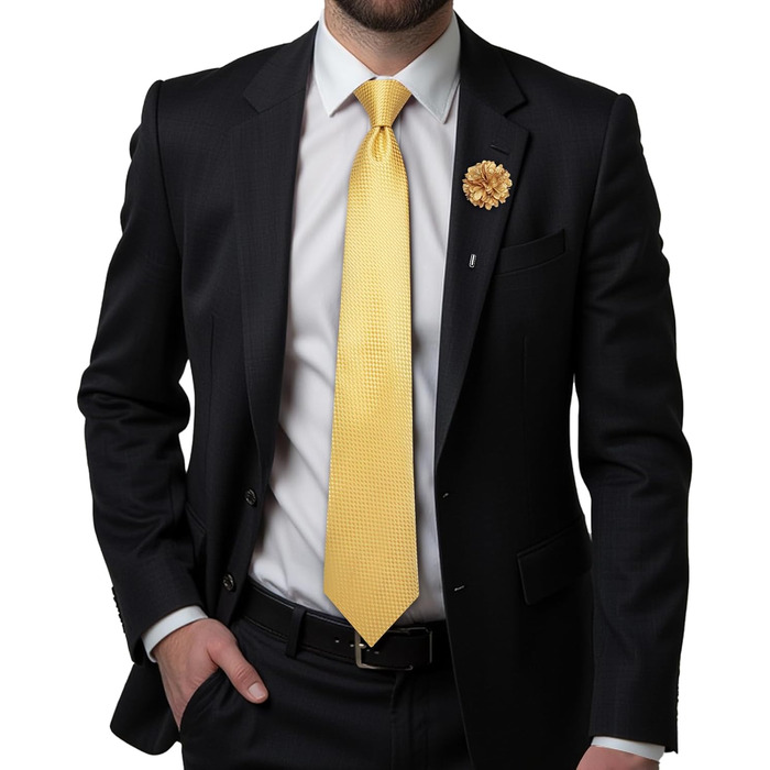 Чоловіча краватка Hi-Tie: чорна, рожева, синя, зелена, з візерунком пава, в клітинку, смужка, крапка, з нагрудною хустинкою та краватковими затискачами. Ідеально для вечірки, ділових зустрічей та особливих подій.