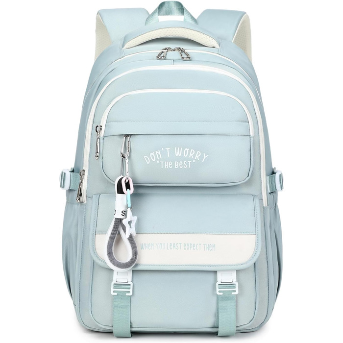 Шкільний рюкзак Tanou для підлітків, дівчаток, 4-12 клас. Великий водонепроникний рюкзак для школи, середньої та вищої освіти, блакитний