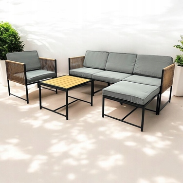 Комплект садових меблів Ideal Garden із техноротанга, багатоколірний, 3 предмети