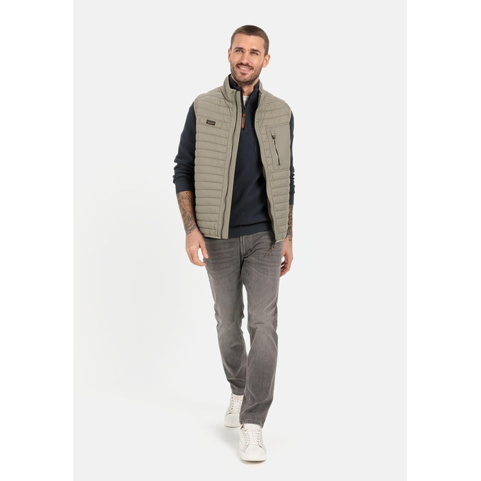 Camel Active Жилет чоловічий легкий степний з переробленого поліаміду (62, Хакі)