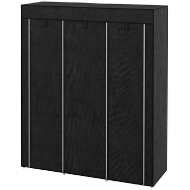 Шафа для одягу HOMCOM з вішалкою, 8 полиць, 125x43x162,5 см, світло-сіра, компактна розкладна шафа для передпокою та спальні