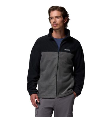 Чоловіча флісова куртка Columbia Steens Mountain Full Zip 2.0 на блискавці, чорна/сіра, розмір M
