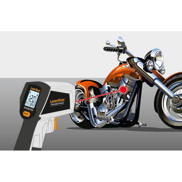 Лазерний інфрачервоний термометр Laserliner ThermoSpot Pocket -38°C до 365°C, цифровий, з лазерною точкою, Auto-Hold, MAX-дисплей