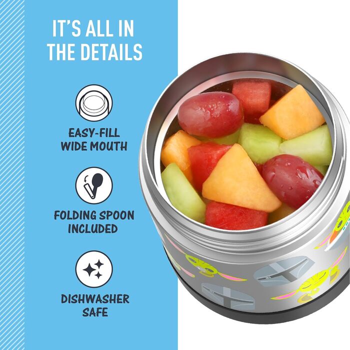 Контейнер для їжі THERMOS Funtainer з нержавіючої сталі, вакуумна ізоляція, 284 мл (Мандалоріанець)