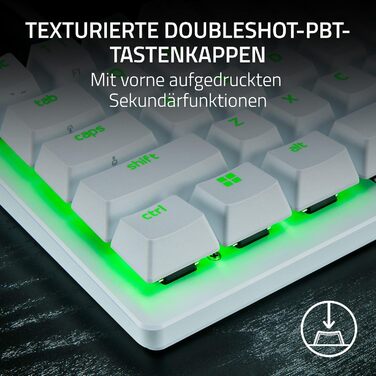 Клавіатура Razer Huntsman V3 Pro Mini - 60% з Red Switch (Аналоговий оптичний перемикач, PBT-клавіші, USB-C, QWERTY US)