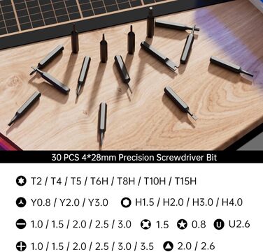 JAKEMY Mini Електродриль E21-B: Набір для дрібної механіки з регулюванням крутного моменту, LED-підсвічуванням та USB-C зарядкою