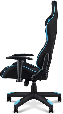 Ігрове крісло Acer Predator Rift Lite, знімні поперекова та шийна подушки, регульовані 2D-підлокітники, дві подушки, спинка з нахилом до 155°, для користувачів до 120 кг, чорний/синій