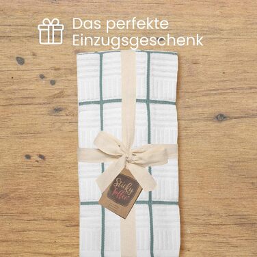 Sticky Toffee Dishcloths made from 100% cotton, terry cloth, 5 pieces, 40.6 x 71 cm, blue / aqua, soft, absorbent, for restaurant, bar, glassware, kitchen towels
