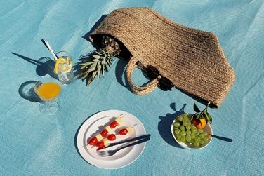 Плед для пікніка та кемпінгу XXL 200x200 см водонепроникний, антипісочний Chillout (Колір: Petrol)