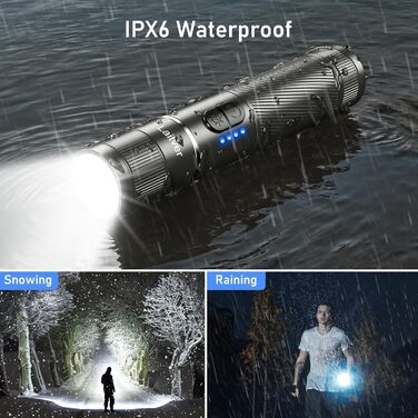 Ліхтар LED/UV з підзарядкою 2 в 1, Laitver 2000L, суперяскравий, 395nm, міні, 6 режимів, з зумом, довга тривалість роботи, водонепроникний, для освітлення та виявлення сечі тварин (сірий)