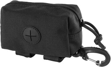 Диспенсер для собачих пакетів OneTigris для прогулянок, з MOLLE-системою та карабіном, тактичний, чорний, маленький