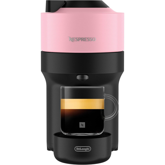 Кавомашина Nespresso Vertuo Pop ENV90.P, рожева, з функцією Cold Brew, Bluetooth, Wi-Fi, 4 розміри чашок, кавомашина Nespresso, комплект привітання