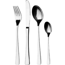 GRÄWE Stainless Steel Cutlery Set for 6 People, Table Cutlery Set 24-Piece, Nickel-Free, Rust-Proof, Hand-Polished, Dishwasher-Safe - Würzburg Series
