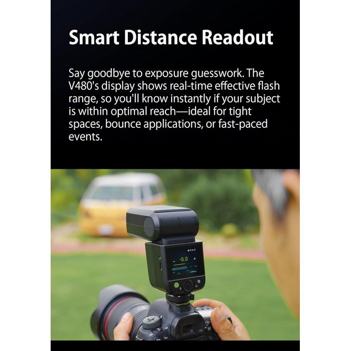Спалах Godox V480C Touchscreen для Canon: TTL, HSS 1/8000s, GN50
