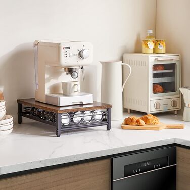 Організатор для капсул кави Nespresso IBUYKE, 80 капсул, 1 ярус, темно-коричневий TCJ102H