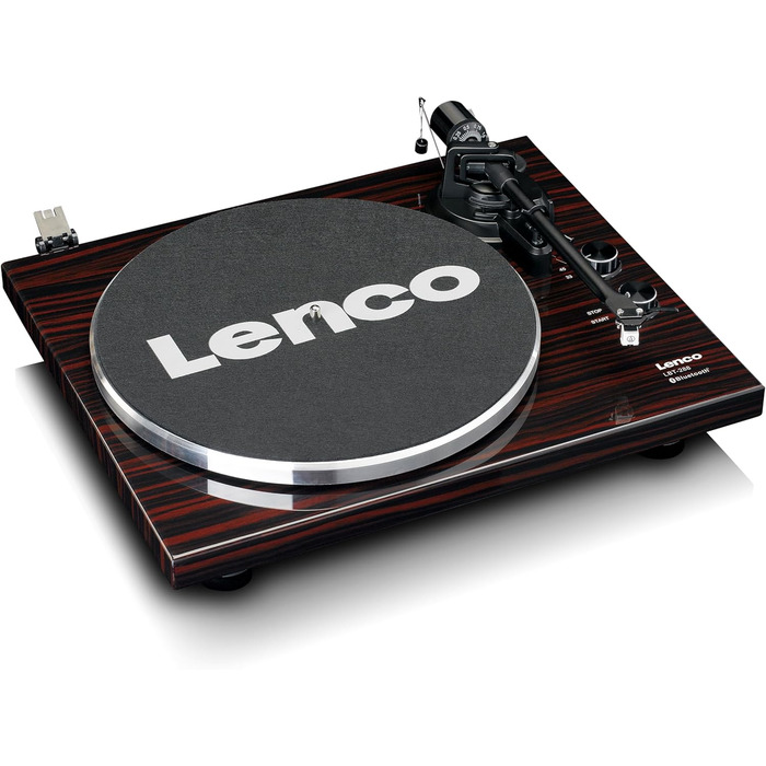 Програвач вінілу Lenco LBT-188 Bluetooth коричневий (горіх) - Ремінний привід, 2 швидкості, оцифрування на MP3