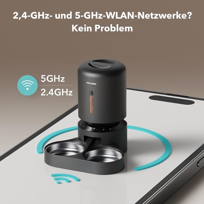 Автоматичний дозатор корму для котів та собак PETLIBRO 5L з Wi-Fi, сенсором низького рівня корму та керуванням через додаток