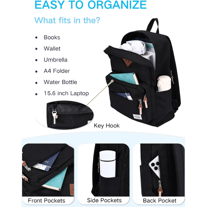 Жіночий рюкзак RAVUO, водонепроникний, 15.6