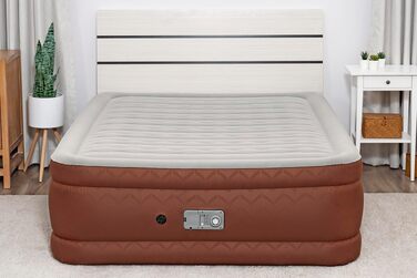 Повітряний матрац двопомісний Bestway AlwayzAire Fortech Comfort Choice+ з насосом, 203 x 152 x 51 см, навантаження 350 кг, USB-порти, нічник, сумка та ремкомплект