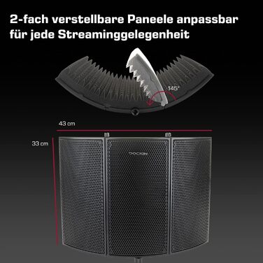 DOCKIN® MP2000: USB мікрофон-конденсатор для ПК, геймінгу, подкастів та стрімінгу. З міцним штативом, Pop-фільтр та Windscreen. Преміум якість звуку.