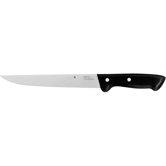 WMF Classic Line 7-Piece Knife Block Set with Knives - Stainless Steel Blades, Sharpening Steel, and Beechwood Block