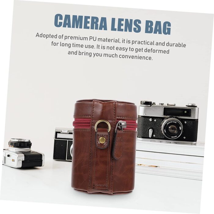 Водонепроникний чохол для об'єктивів камери Garneck: захист від подряпин та пилу, легкий у відкритті та закритті, для зберігання об'єктивів та аксесуарів, міцний, 11.5x8x8 см