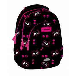 Багатовідсінний шкільний рюкзак AstraBag, 20 л (чорний, рожевий)