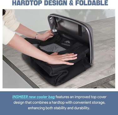 Термосумка INSMEER 40L сіра для кемпінгу, пікніка, пляжу - 60 банок